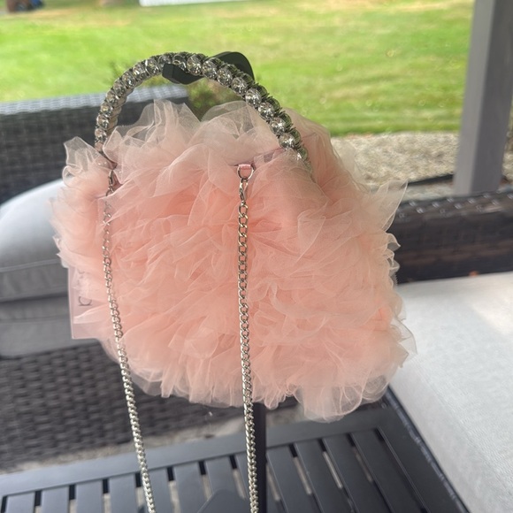 Rhinestone and pink tulle satchel NWT - Picture 3 of 5